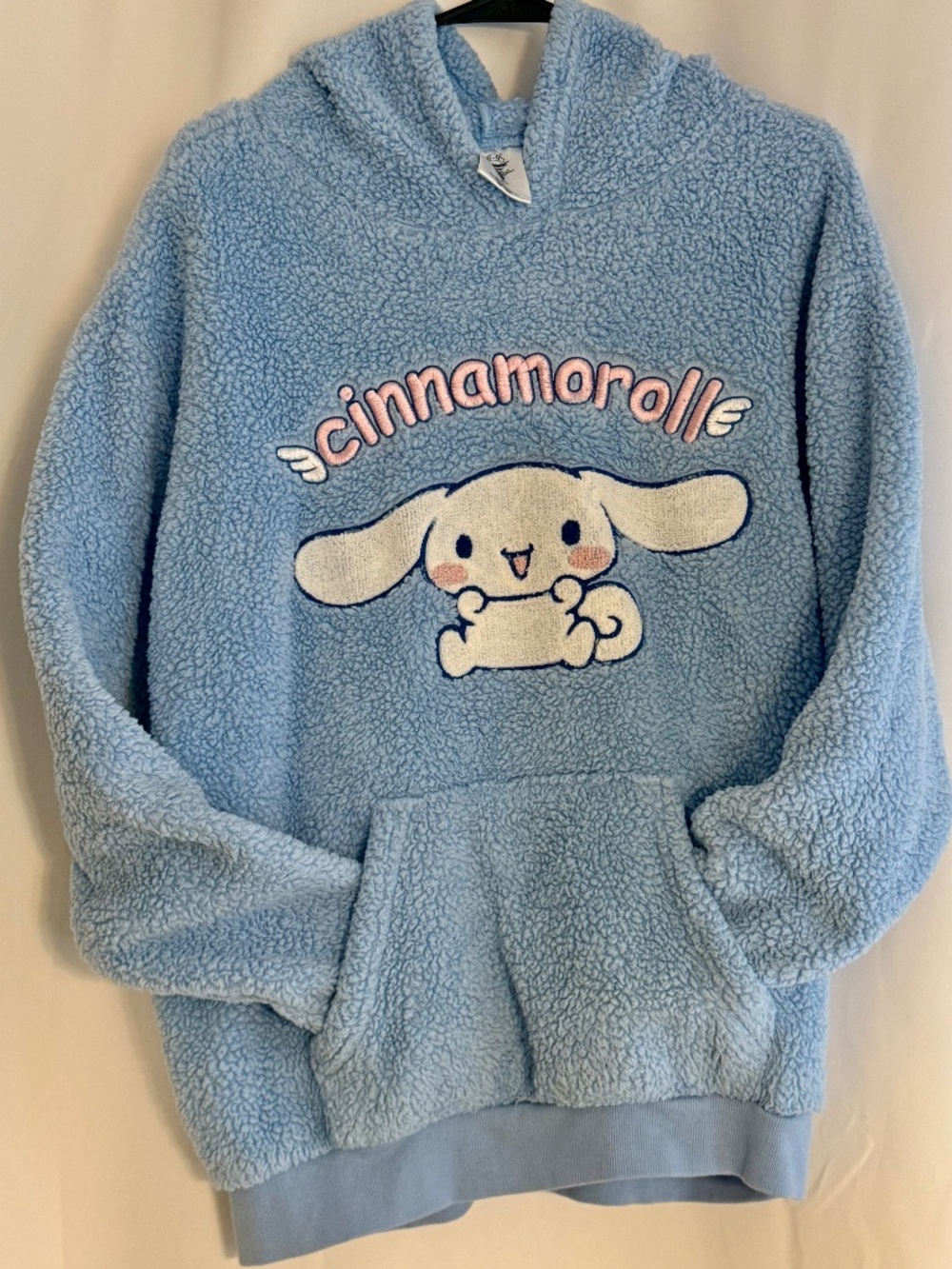 Cinnamon Fleece hoodie blue size large NWOT Target, Hybrid Apparel